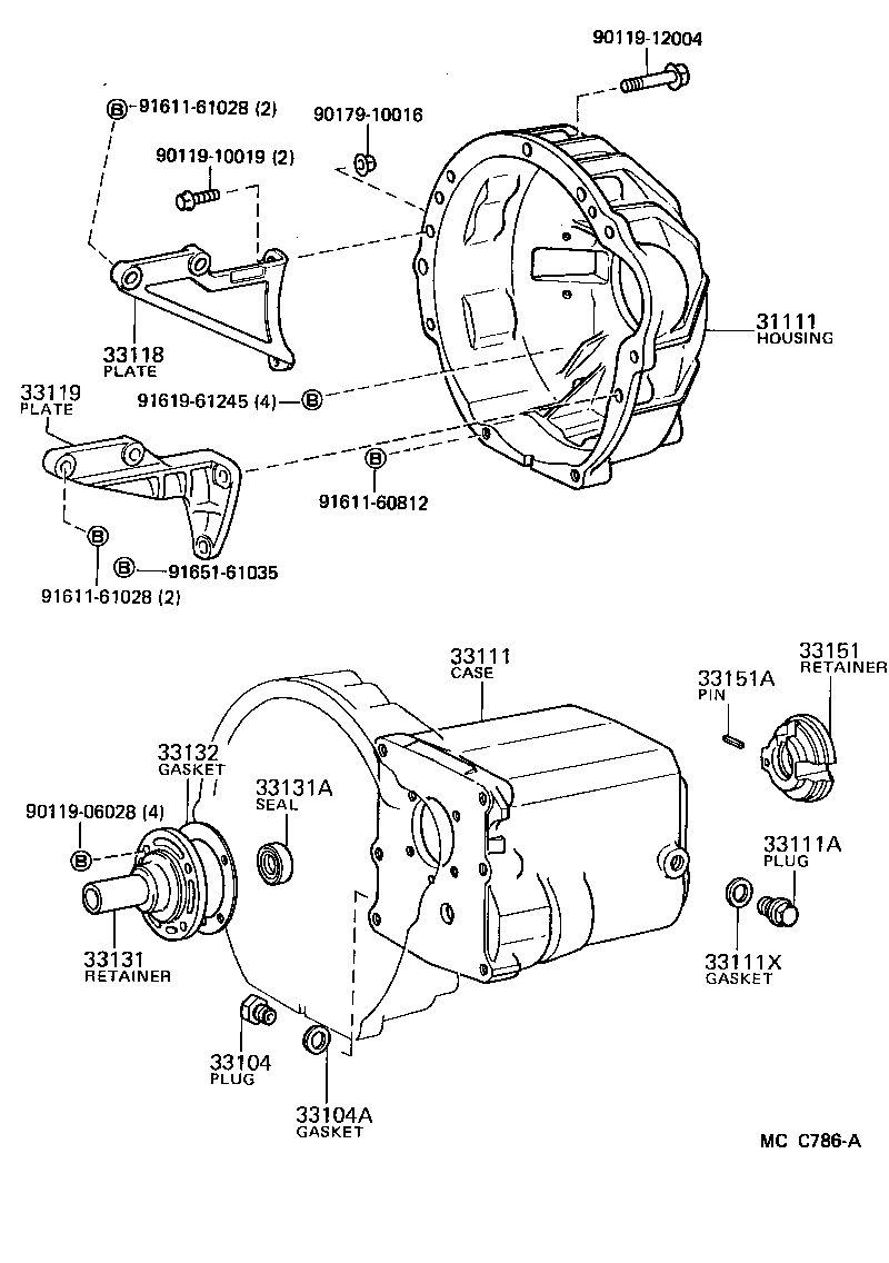  LITEACE VAN WAGON |  CLUTCH HOUSING TRANSMISSION CASE MTM