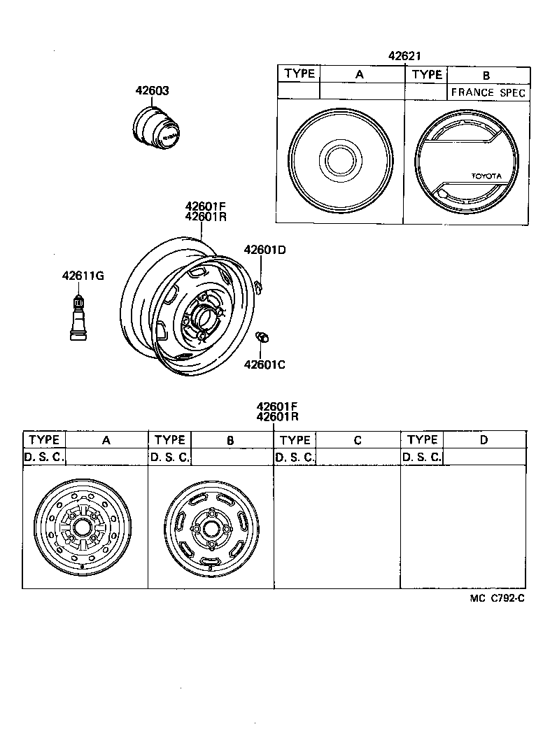  LITEACE VAN WAGON |  DISC WHEEL WHEEL CAP