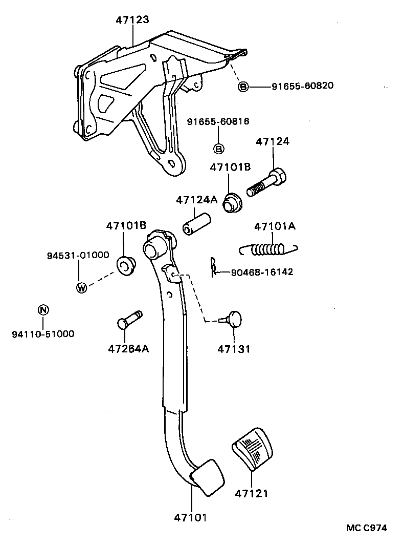  CELICA |  BRAKE PEDAL BRACKET