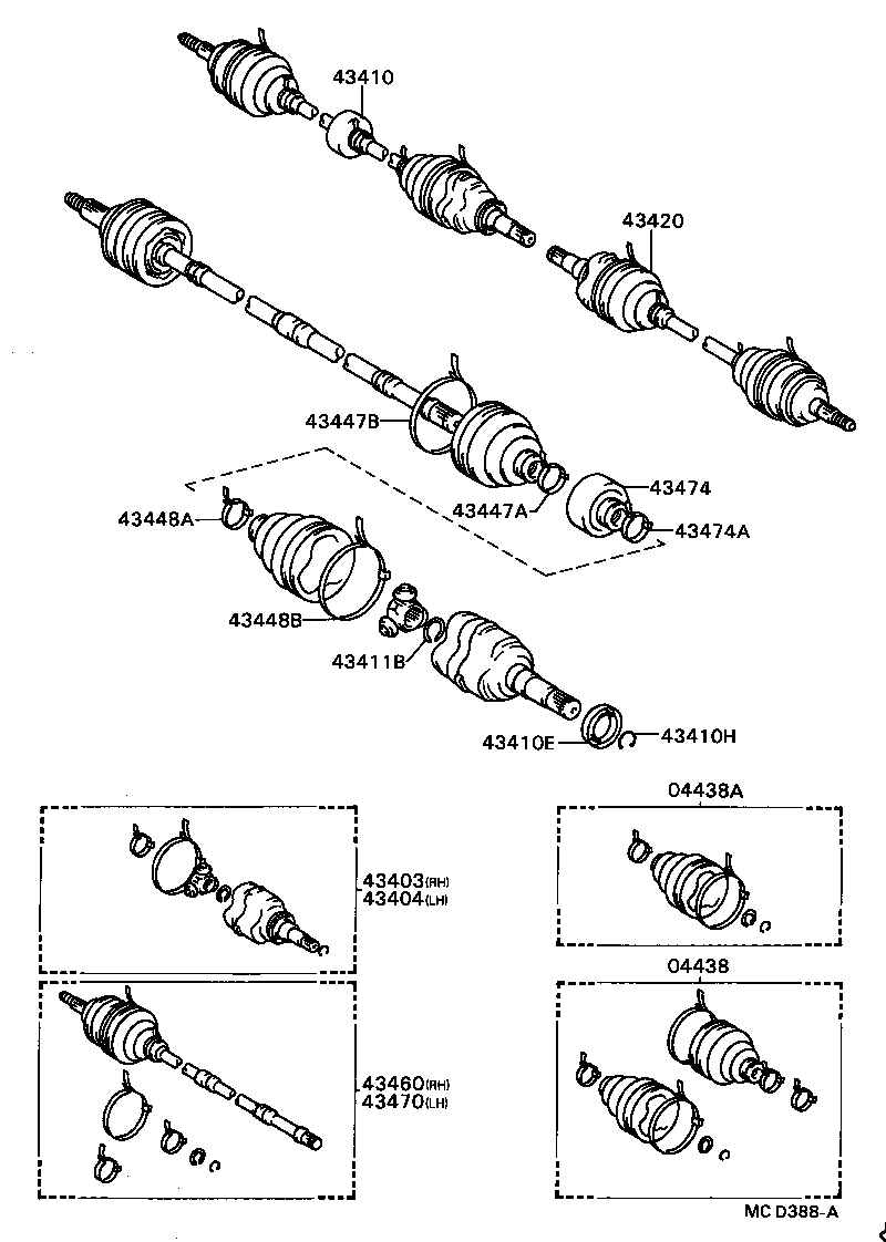  TERCEL |  FRONT DRIVE SHAFT