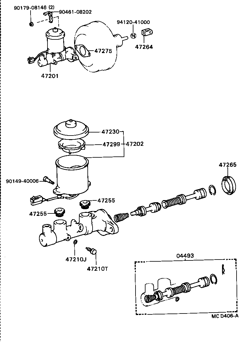  TERCEL |  BRAKE MASTER CYLINDER