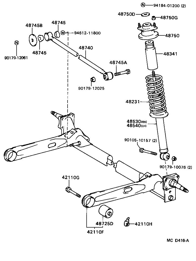  TERCEL |  REAR SPRING SHOCK ABSORBER