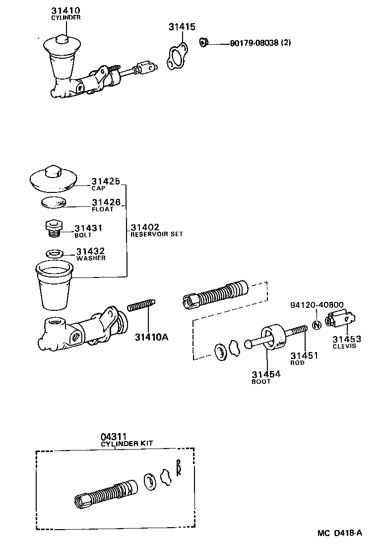  CELICA |  CLUTCH MASTER CYLINDER