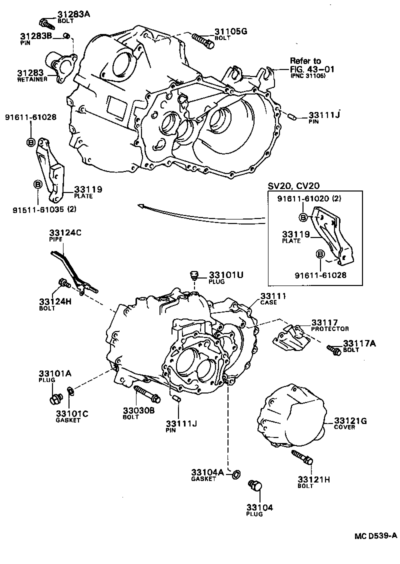  CAMRY |  CLUTCH HOUSING TRANSMISSION CASE MTM