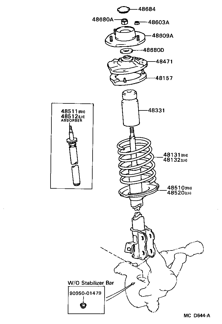  TERCEL |  FRONT SPRING SHOCK ABSORBER