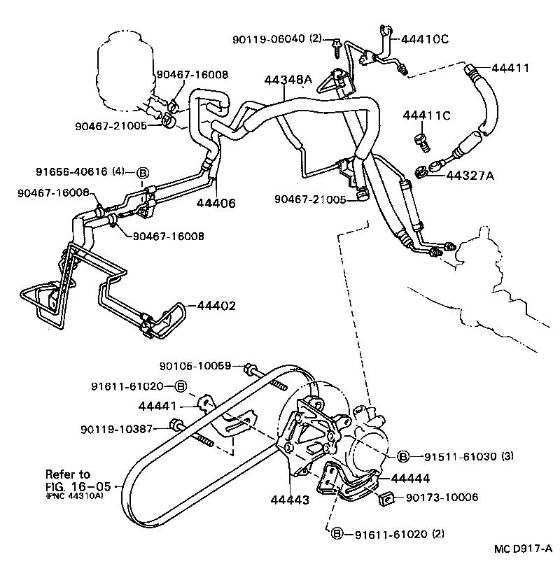  CAMRY |  POWER STEERING TUBE