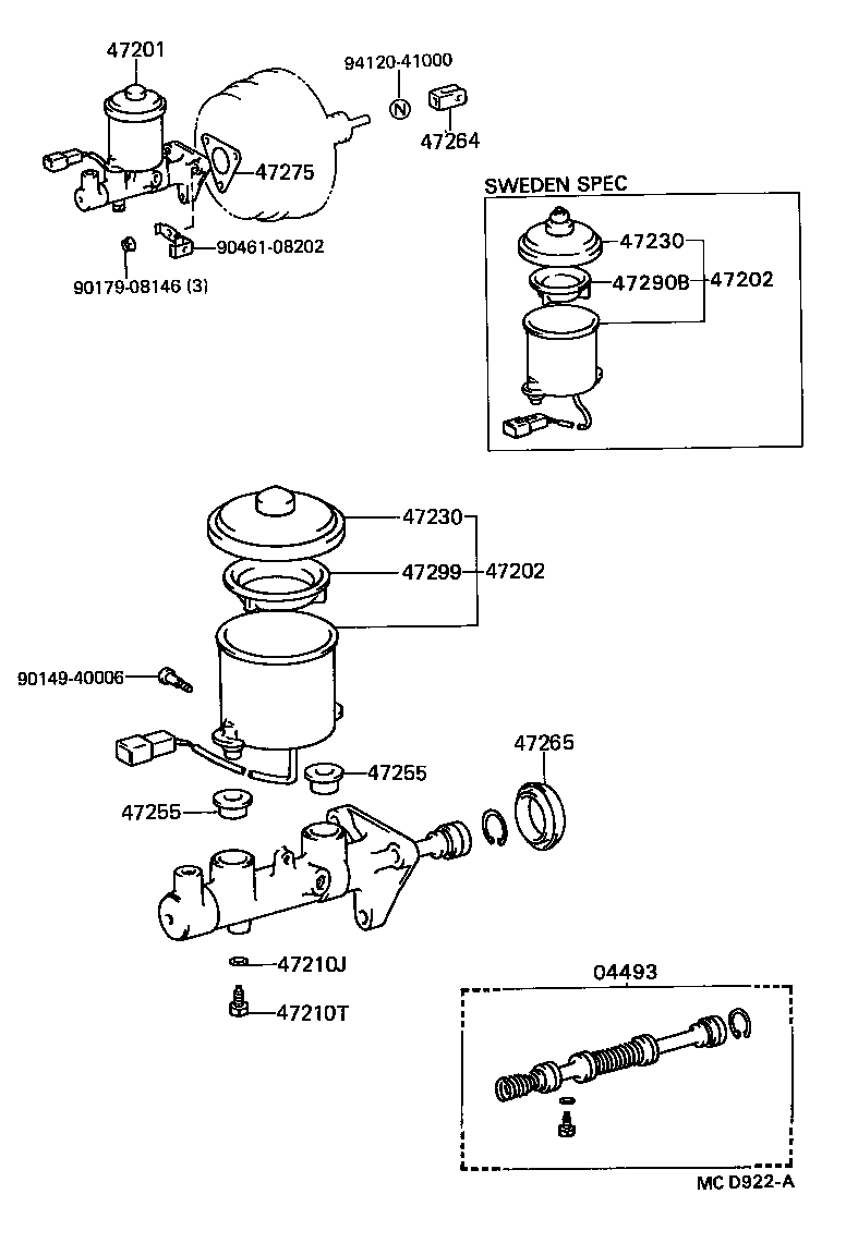 CAMRY |  BRAKE MASTER CYLINDER