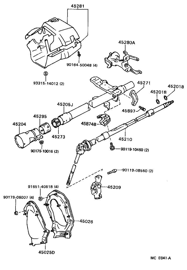 TERCEL |  STEERING COLUMN SHAFT