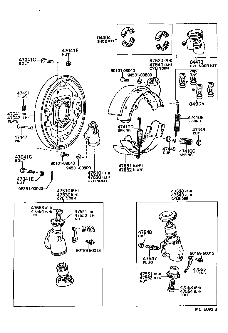  DYNA100 |  FRONT DRUM BRAKE WHEEL CYLINDER BACKING PLATE