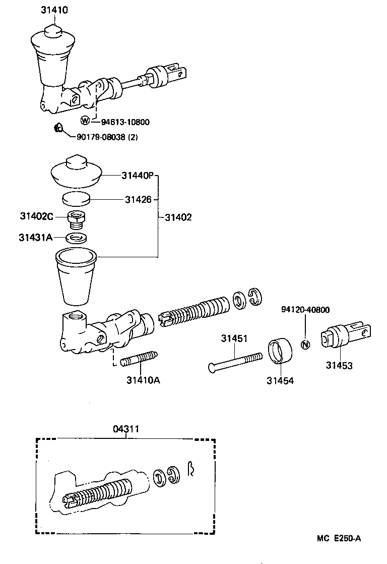  LAND CRUISER 60 62 |  CLUTCH MASTER CYLINDER