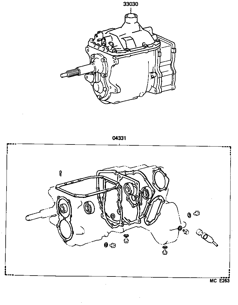  LAND CRUISER 60 62 |  TRANSAXLE OR TRANSMISSION ASSY GASKET KIT MTM