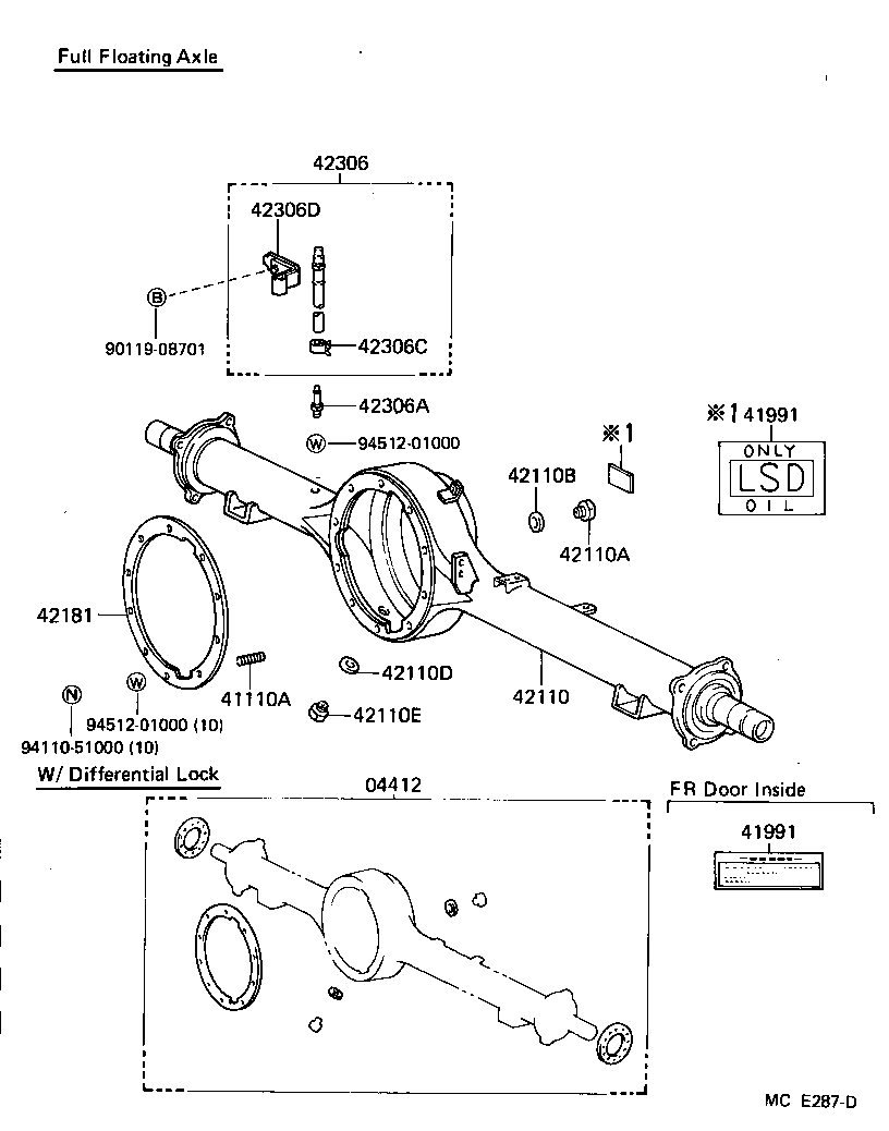  LAND CRUISER 60 62 |  REAR AXLE HOUSING DIFFERENTIAL