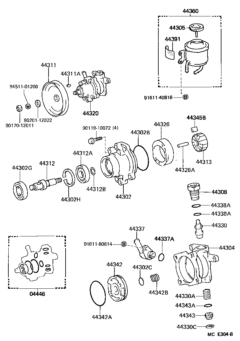  LAND CRUISER 60 62 |  VANE PUMP RESERVOIR POWER STEERING