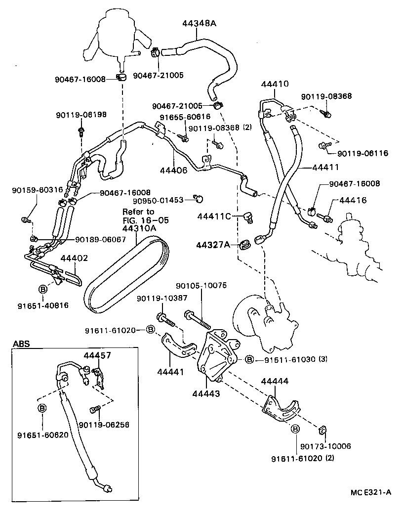  CELICA |  POWER STEERING TUBE
