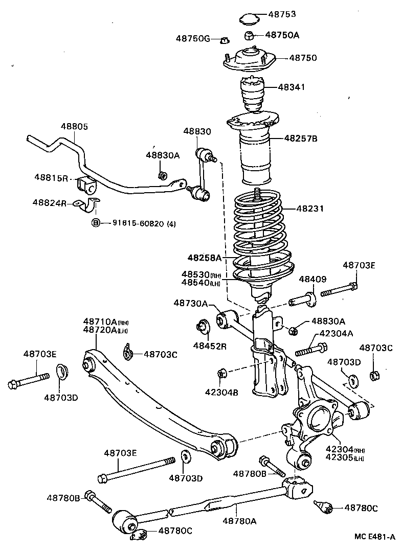  CELICA |  REAR SPRING SHOCK ABSORBER