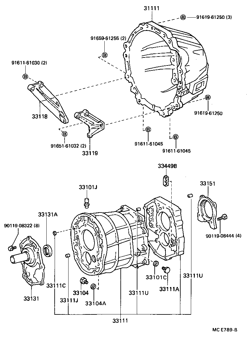 HIACE VAN COMUTER | CLUTCH HOUSING TRANSMISSION CASE MTM