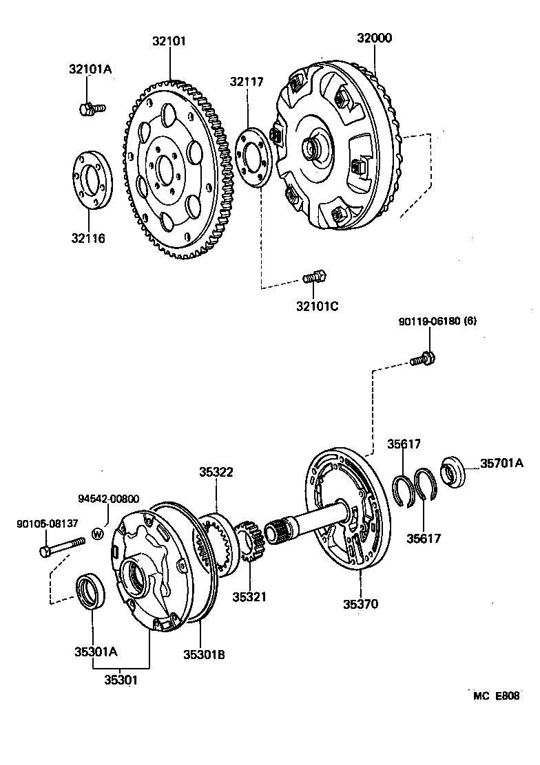 HIACE VAN COMUTER |  TORQUE CONVERTER FRONT OIL PUMP CHAIN ATM