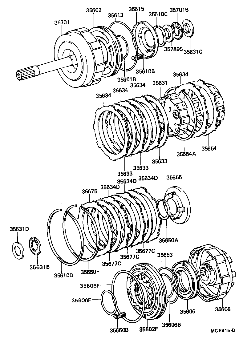  HIACE VAN COMUTER |  BRAKE BAND MULTIPLE DISC CLUTCH ATM