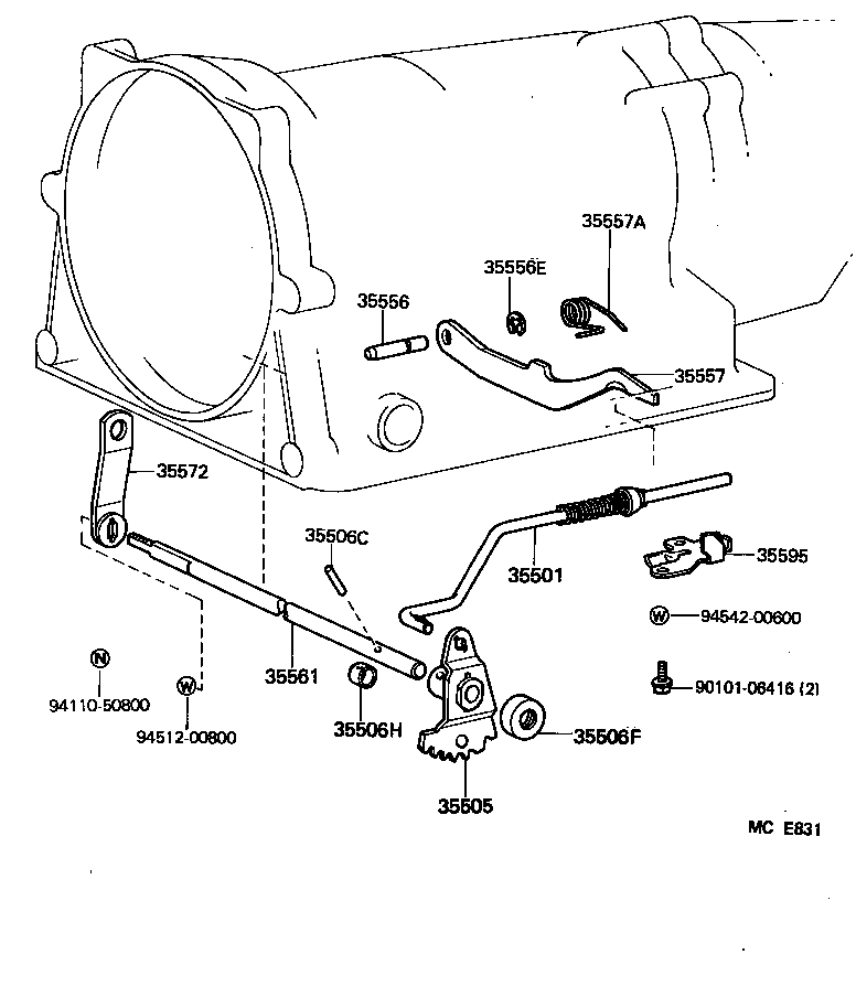  HIACE VAN COMUTER |  THROTTLE LINK VALVE LEVER ATM