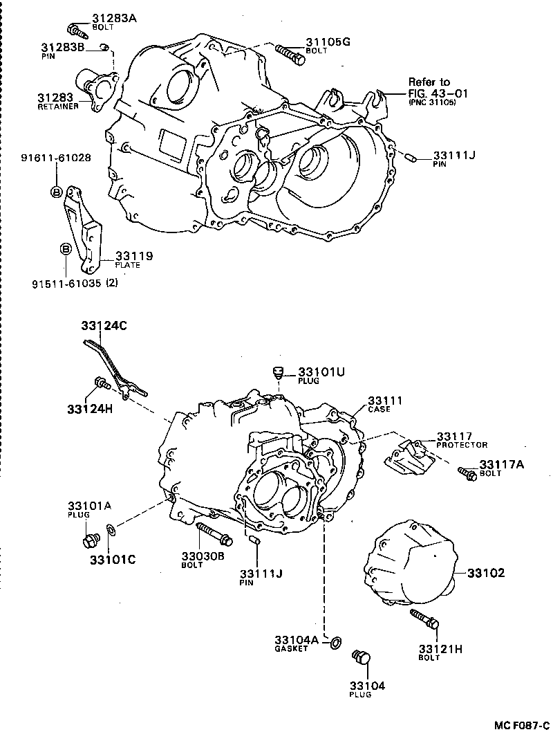  CELICA |  CLUTCH HOUSING TRANSMISSION CASE MTM