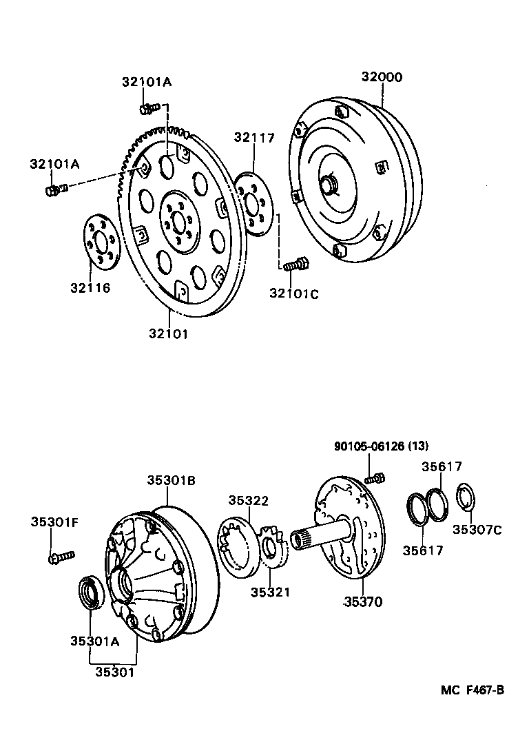  4 RUNNER TRUCK |  TORQUE CONVERTER FRONT OIL PUMP CHAIN ATM