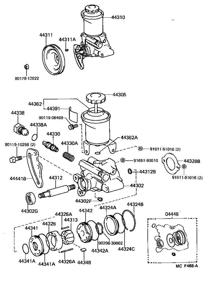  4 RUNNER TRUCK |  VANE PUMP RESERVOIR POWER STEERING