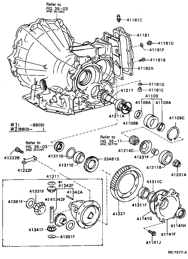  CARINA 2 |  FRONT AXLE HOUSING DIFFERENTIAL