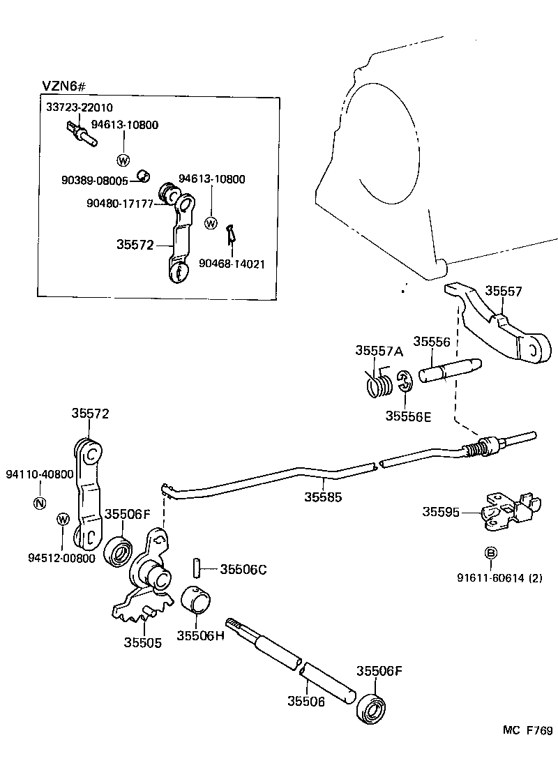  4 RUNNER TRUCK |  THROTTLE LINK VALVE LEVER ATM