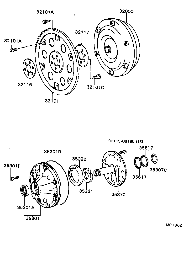  CRESSIDA WAGON |  TORQUE CONVERTER FRONT OIL PUMP CHAIN ATM