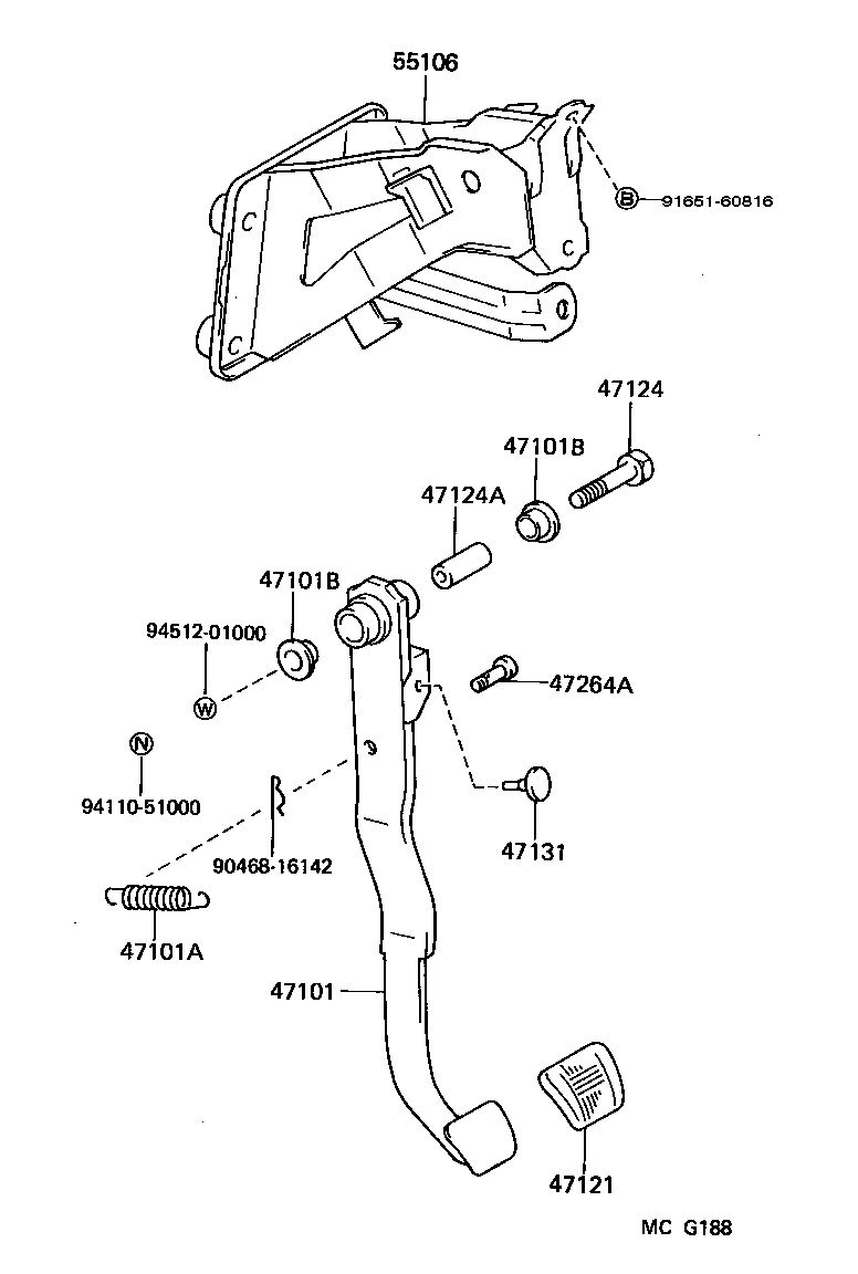  SUPRA |  BRAKE PEDAL BRACKET