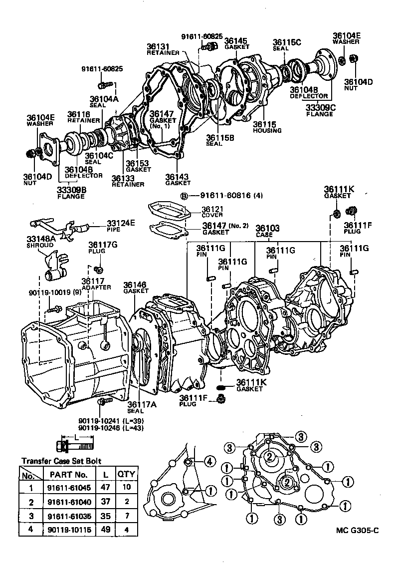  4 RUNNER TRUCK |  TRANSFER CASE EXTENSION HOUSING