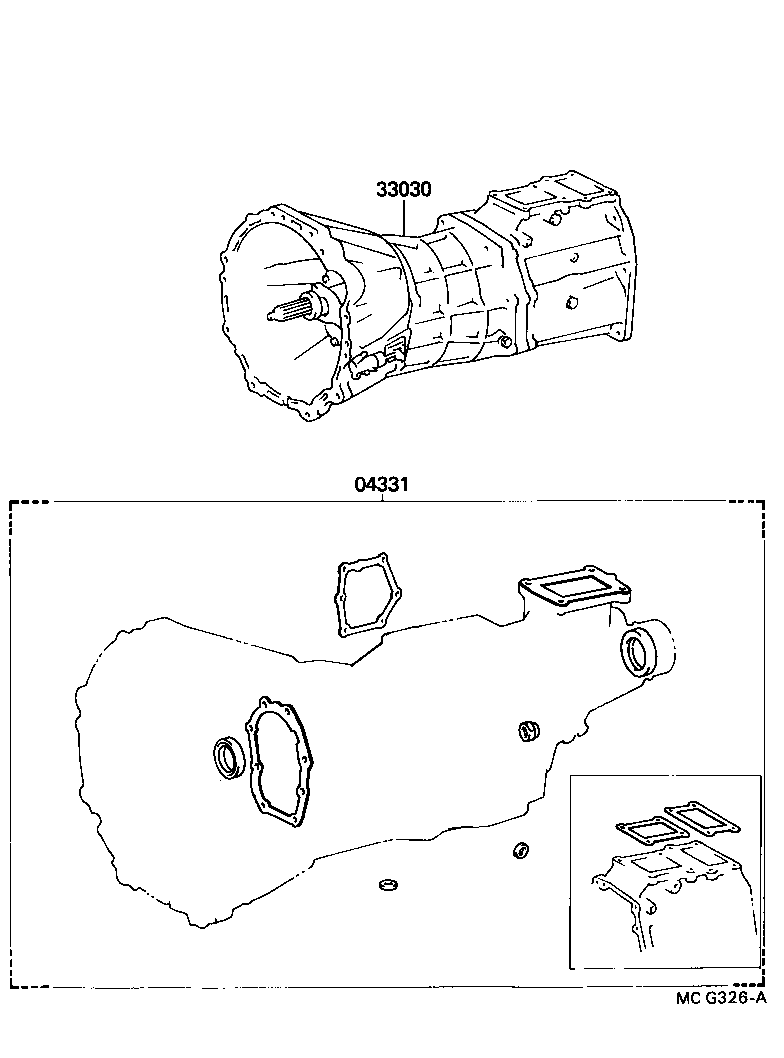  4 RUNNER TRUCK |  TRANSAXLE OR TRANSMISSION ASSY GASKET KIT MTM