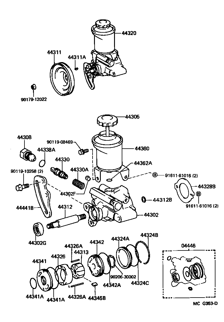  4 RUNNER TRUCK |  VANE PUMP RESERVOIR POWER STEERING