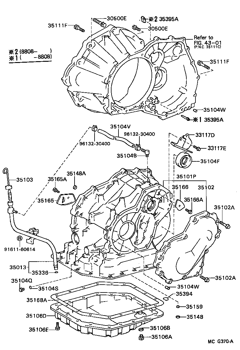  CARINA 2 |  TRANSMISSION CASE OIL PAN ATM