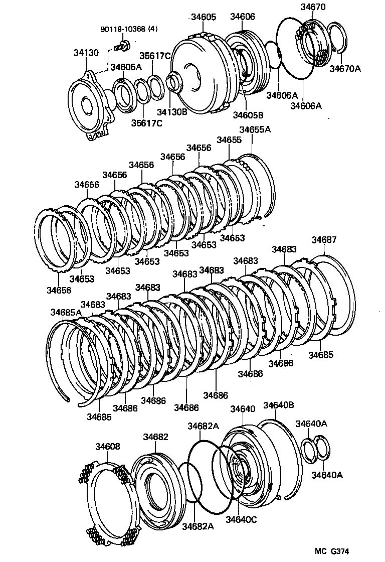 4 RUNNER TRUCK | TRANSFER DIRECT CLUTCH LOW BRAKE SUPPORT