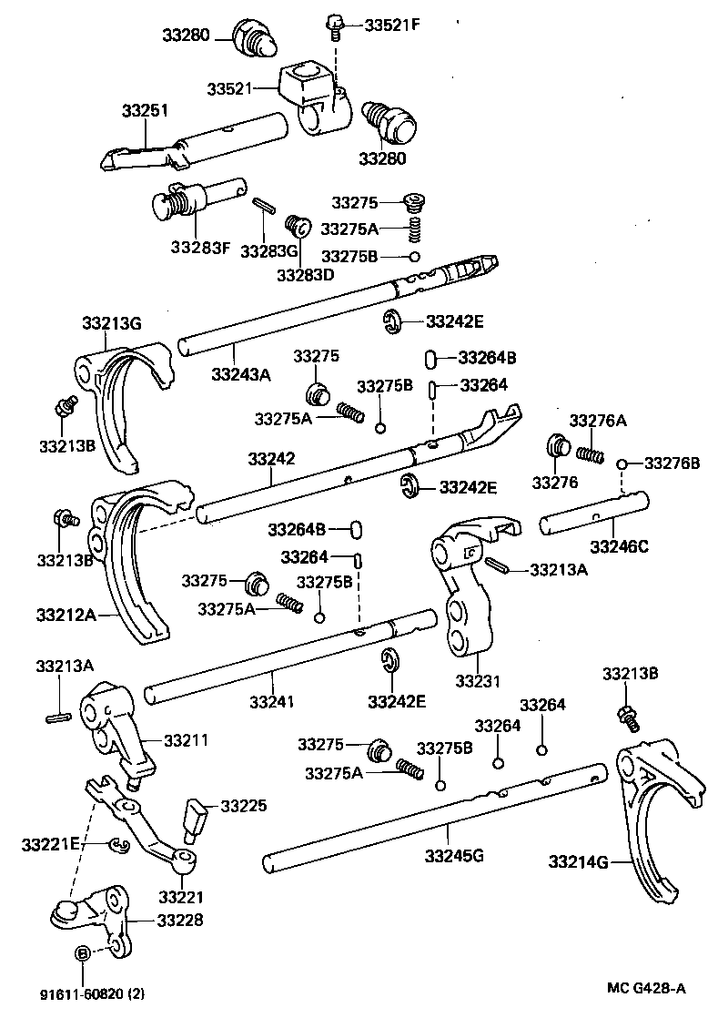  4 RUNNER TRUCK |  GEAR SHIFT FORK LEVER SHAFT MTM