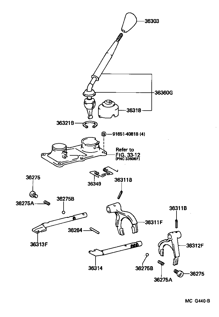  4 RUNNER TRUCK |  TRANSFER LEVER SHIFT ROD