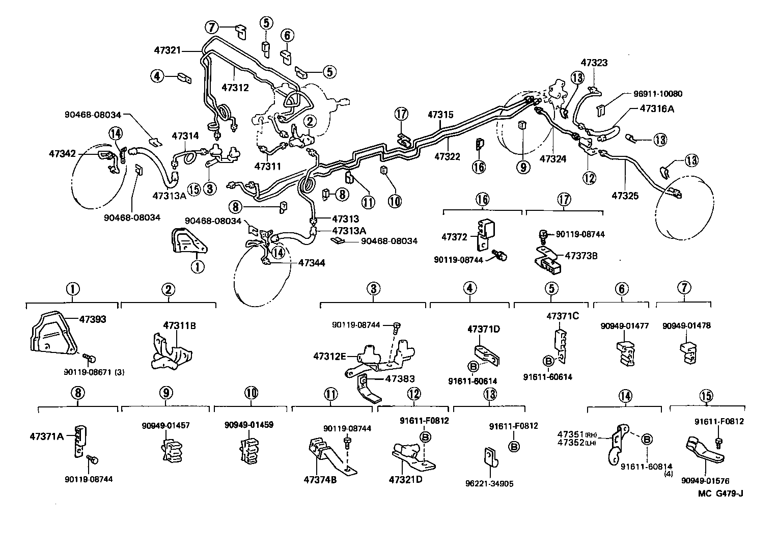  4 RUNNER TRUCK |  BRAKE TUBE CLAMP