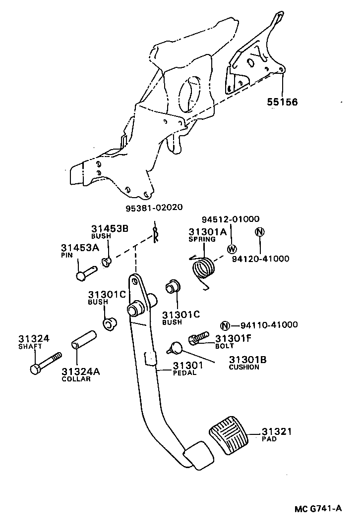  MODEL F |  CLUTCH PEDAL FLEXIBLE HOSE