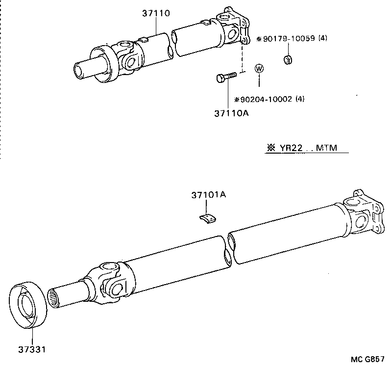  MODEL F |  PROPELLER SHAFT UNIVERSAL JOINT