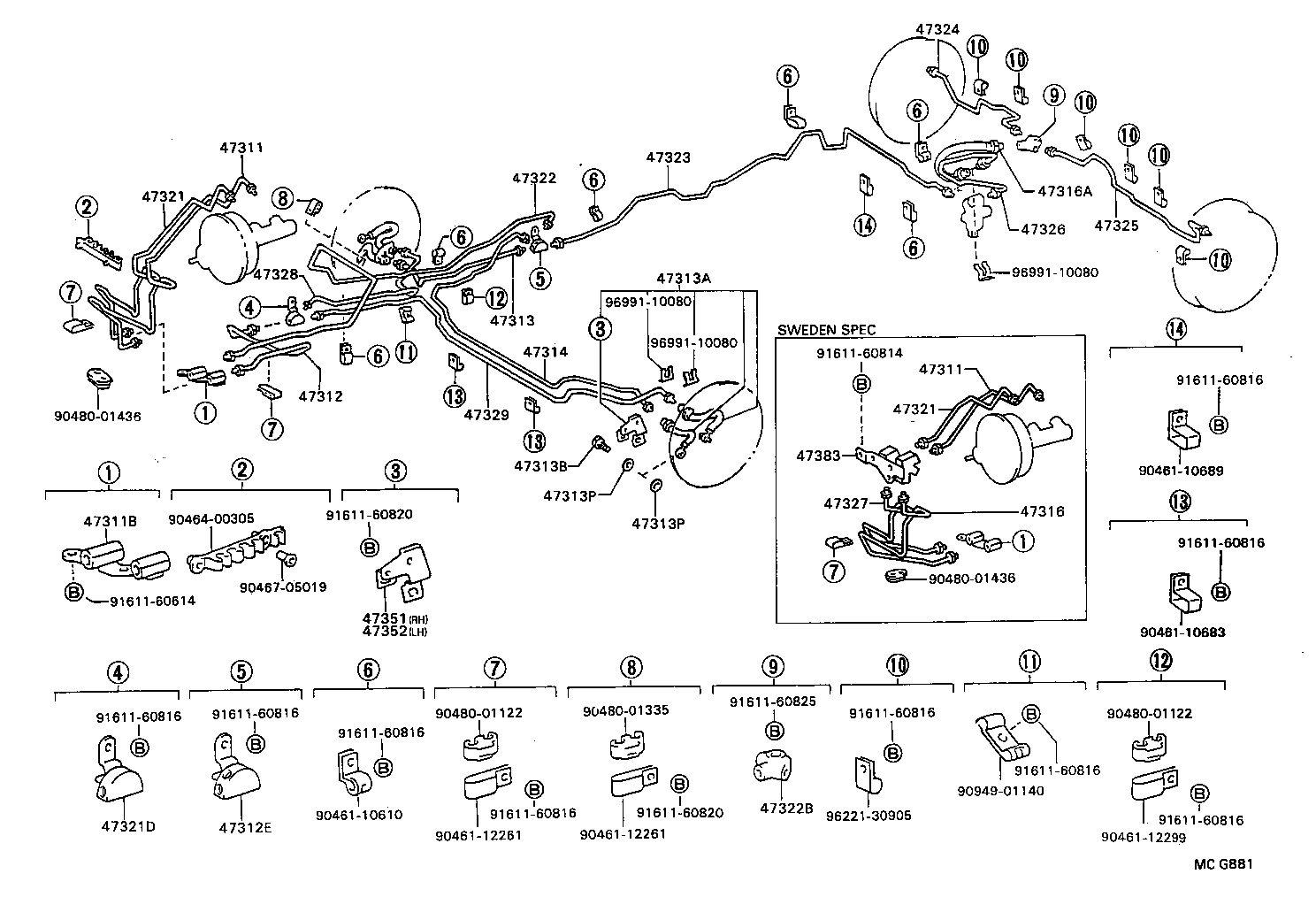  MODEL F |  BRAKE TUBE CLAMP