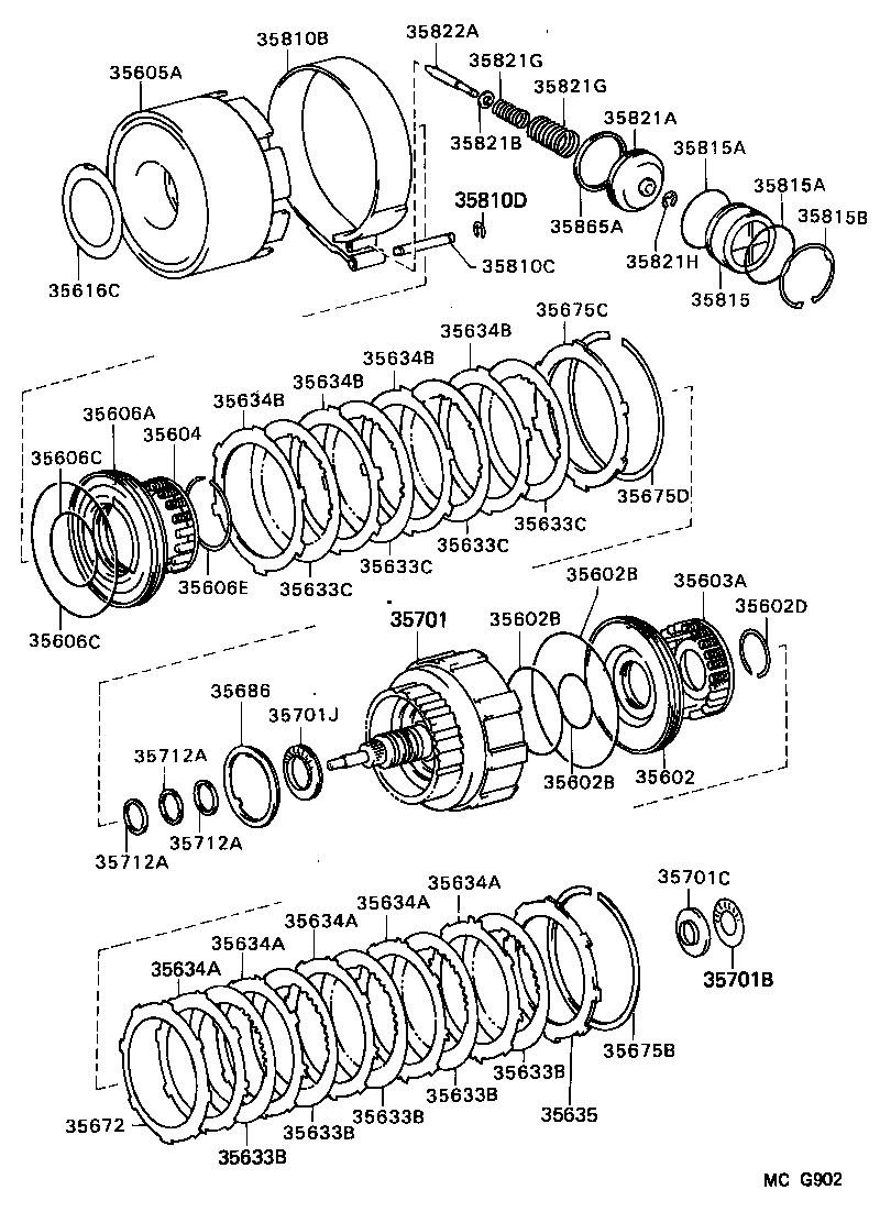  4 RUNNER TRUCK |  BRAKE BAND MULTIPLE DISC CLUTCH ATM