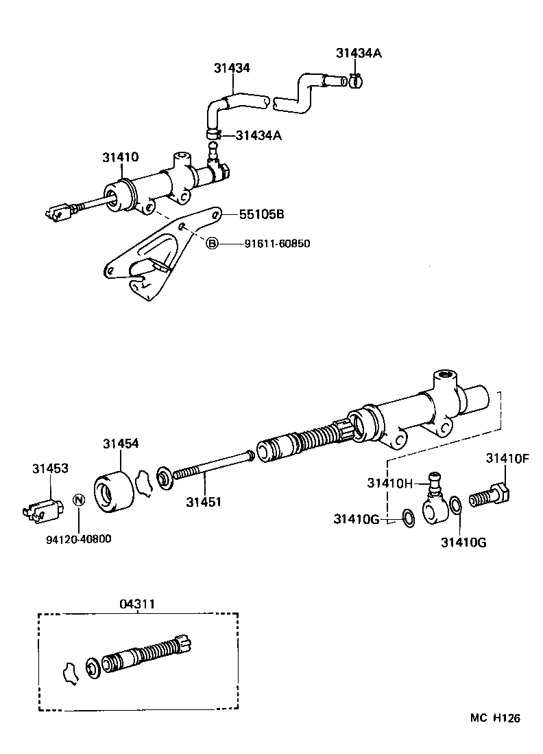  LITEACE VAN WAGON |  CLUTCH MASTER CYLINDER