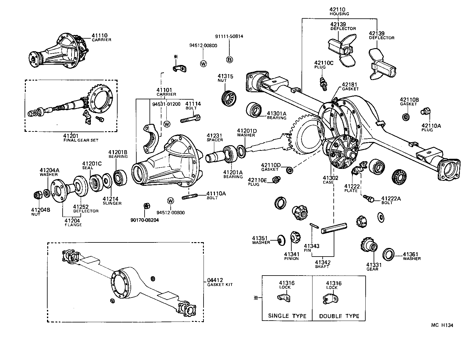  LITEACE VAN WAGON |  REAR AXLE HOUSING DIFFERENTIAL