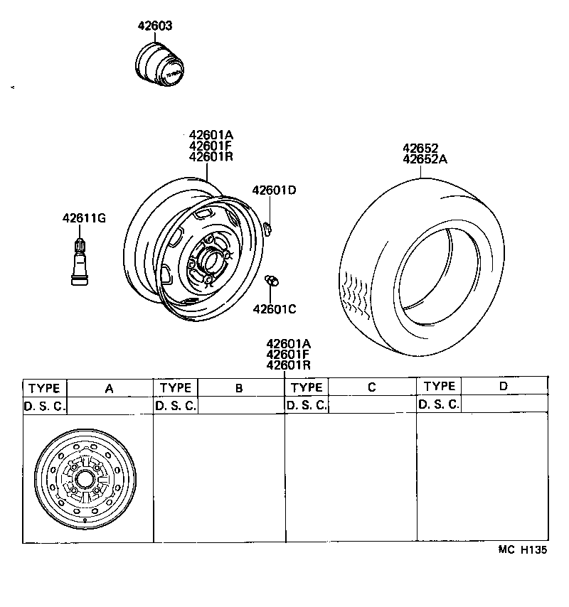  LITEACE VAN WAGON |  DISC WHEEL WHEEL CAP