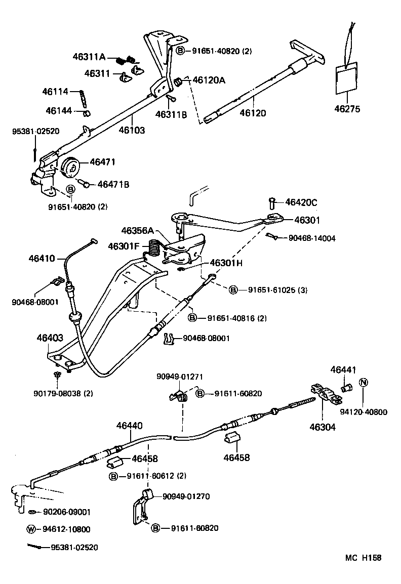  LITEACE VAN WAGON |  PARKING BRAKE CABLE