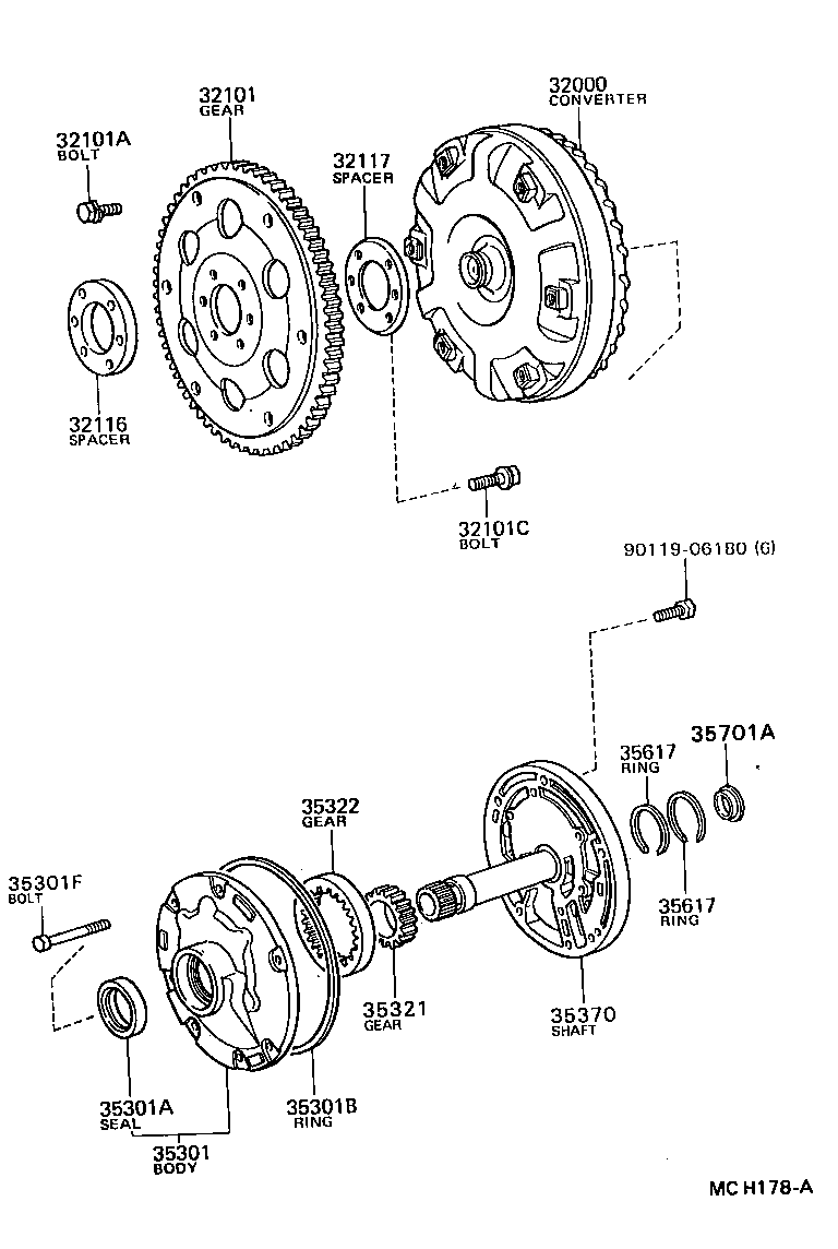  CRESSIDA WAGON |  TORQUE CONVERTER FRONT OIL PUMP CHAIN ATM