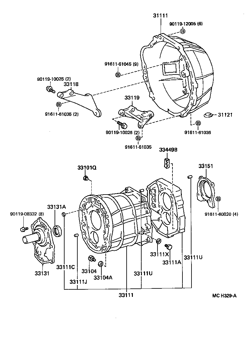  4 RUNNER TRUCK |  CLUTCH HOUSING TRANSMISSION CASE MTM