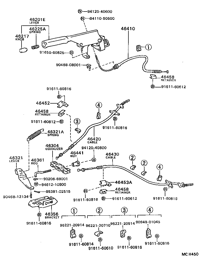  MODEL F |  PARKING BRAKE CABLE