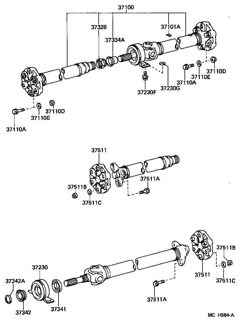  LS400 |  PROPELLER SHAFT UNIVERSAL JOINT